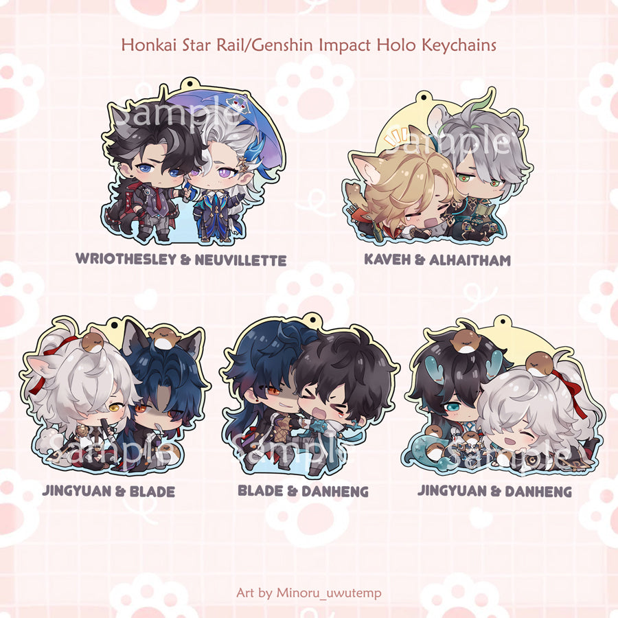 Genshin Impact / Honkai Star Rail Holo Charms